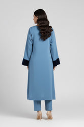Blue Karandi Velvet Set